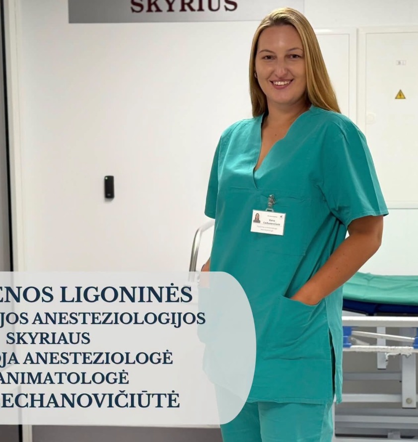 Prie VšĮ Utenos ligoninės komandos prisijungė gydytoja anesteziologė reanimatologė Vaiva Cechanovičiūtė