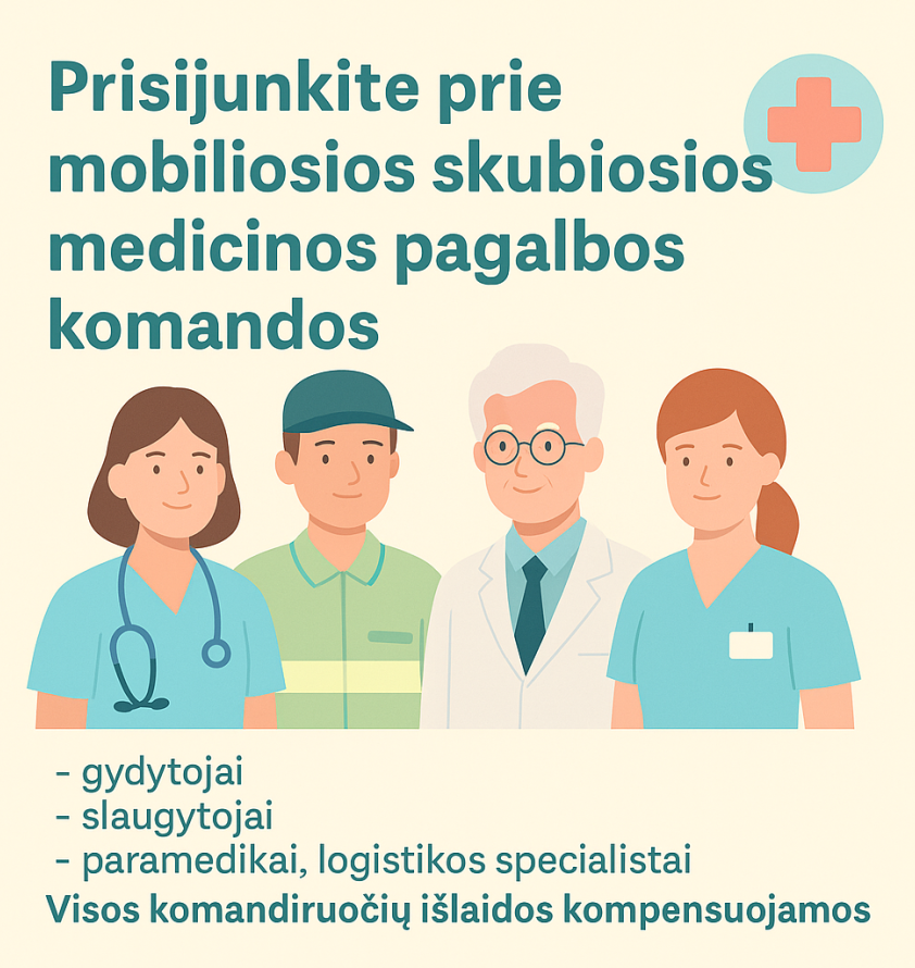 Galimybė prisijungti prie mobiliosios skubiosios medicinos pagalbos komandos