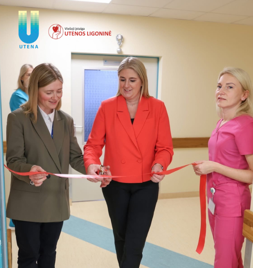 Utenos ligoninės akušerijos-ginekologijos skyriuje duris atvėrė dvi naujos, modernios ir jaukios pogimdyvinės palatos