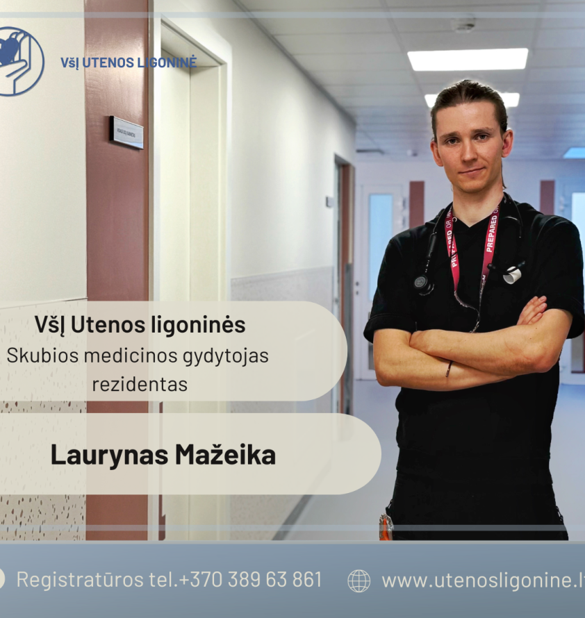 Skubios medicinos gydytojas rezidentas Laurynas Mažeika