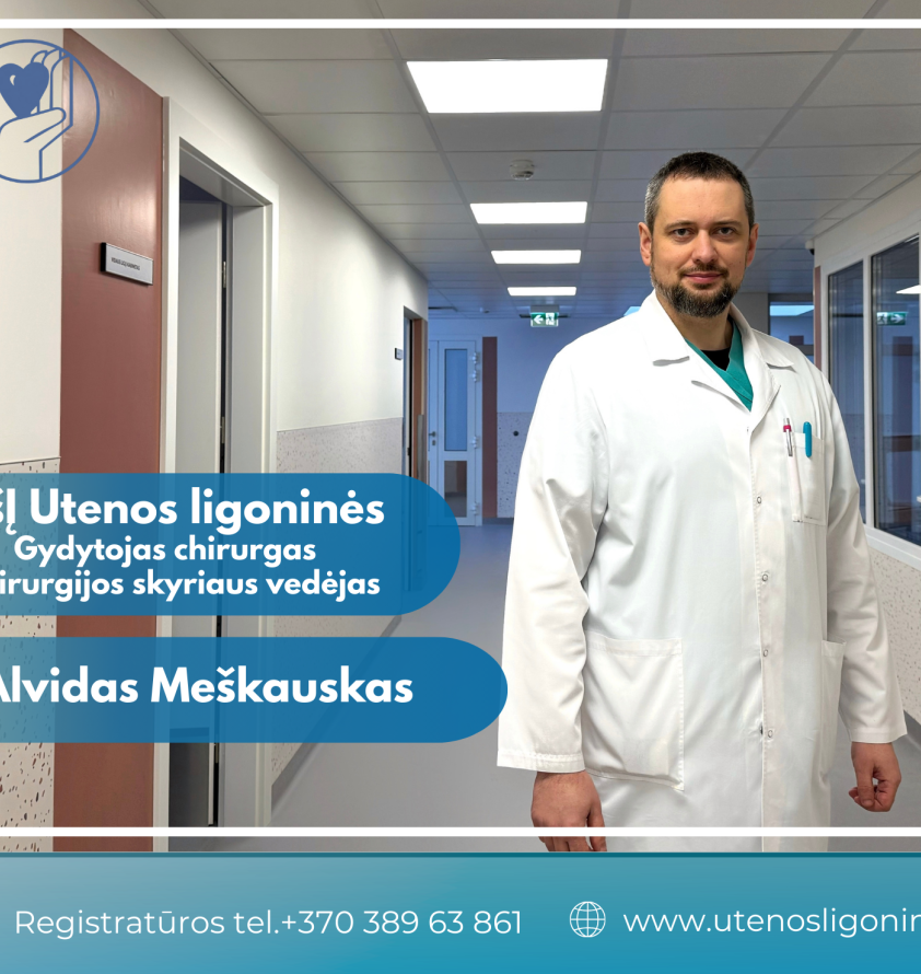 Gydytojas chirurgas – chirurgijos skyriaus vedėjas Alvidas Meškauskas