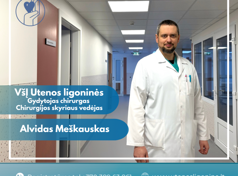 Gydytojas chirurgas – chirurgijos skyriaus vedėjas Alvidas Meškauskas