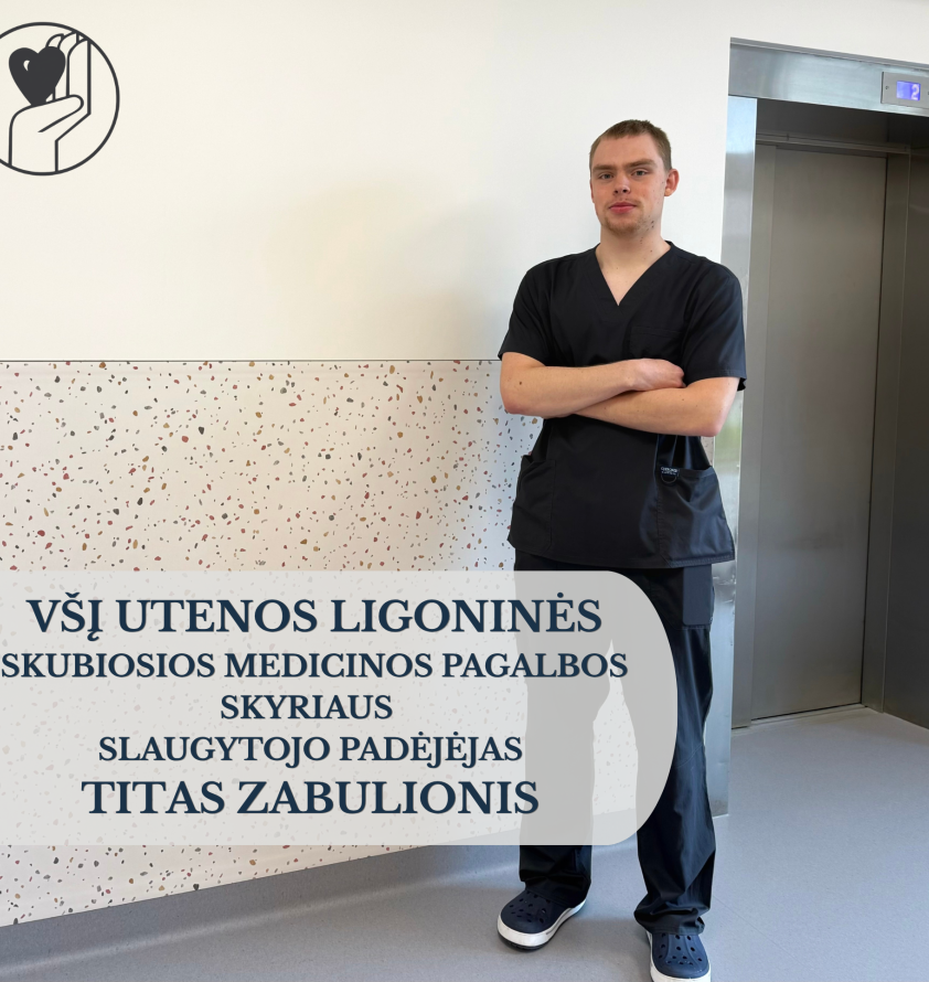 Susipažinkime – Titas Zabulionis, medicinos studentas ir slaugytojo padėjėjas VšĮ Utenos ligoninės Skubiosios medicinos pagalbos skyriuje